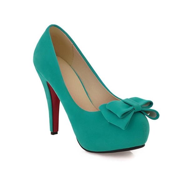 

dress shoes qplyxco fashion women's high heel round head shallow bow waterproof platform single shoe small size 34-39-c76, Black