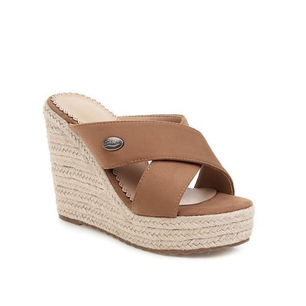 

shoes woman 2021 slippers women summer pantofle peep toe on a wedge heeled mules heels slides fabric rome wedges rubber pu, Black