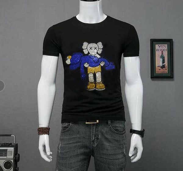 

men's t-shirts 100% cotton streetwear tshirt short-sleeve shirt, White;black