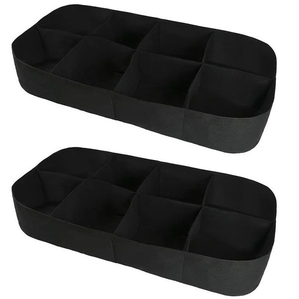 

garden planting bag 8 grid rectangular container potted flowers and vegetables plants 2 packs planters & pots