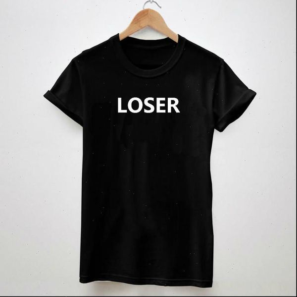 

womens t shirt loser letters print women tshirt cotton funny casual black white tees s xxxl drop ship camiseta