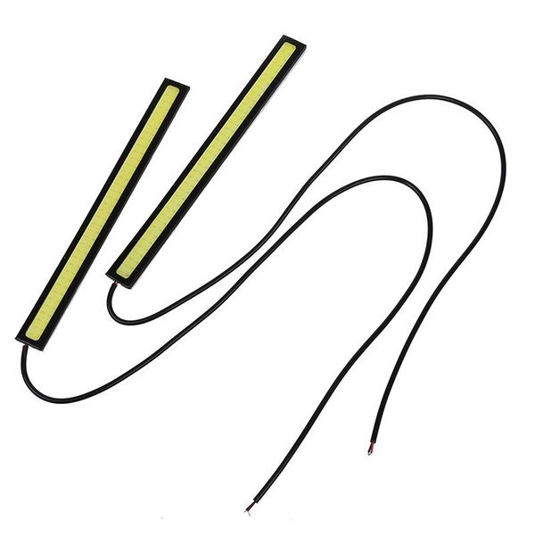 

car headlights 2 x waterproof led 12v strip daytime running light drl fog day driving lamp