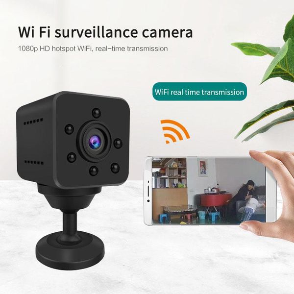 

mini camera 1080p wireless wifi ip network monitor security portable cam home 140Â°wide-angle range support sd card cameras