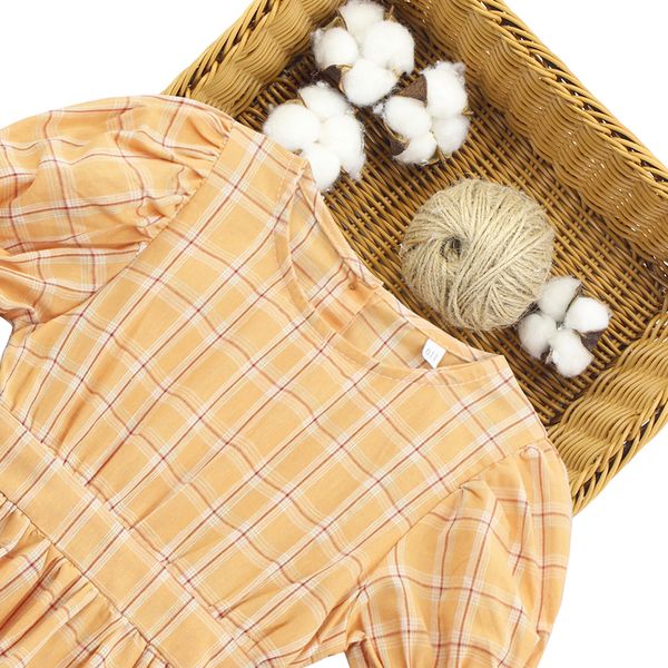 

girl dresses plaid pattern girl party dress 2021 children dresses summer clothes for girls 6 8 10 12 14, Red;yellow
