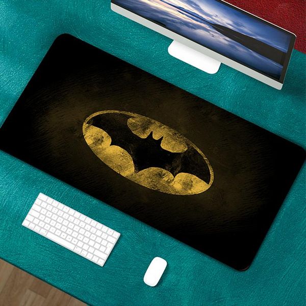 

mouse pads & wrist rests speed gamer pad 900x400mm locking edge keyboards mat mousepad rubber gaming desk diy design batmans logo