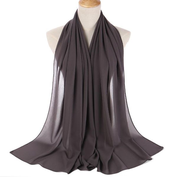 

scarves fashion women sarves hijabs plain color head shawl for wrap 175*70cm long chiffon headscarf, Blue;gray