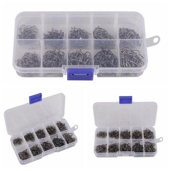 

fishing hooks portable decoy sea hook lure carbon steel 500pcs/set crank durable