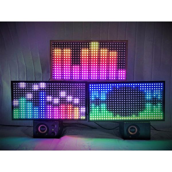 

desk & table clocks voice-activated music rhythm pickup atmosphere melody spectrum rgb audio sound induction display jumping lamp speaker de