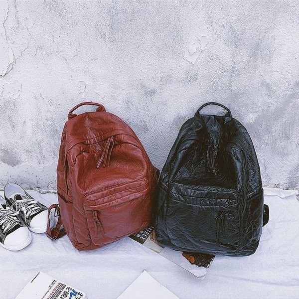 

backpack 2021 women fashion male travel mochilas school mens leather business bag large lapshopping