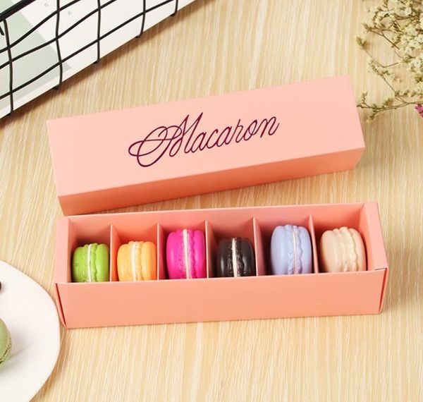 2022 nuovi 4 colori macaron confezione regalo di nozze scatole di carta laser 6 griglie scatola di cioccolatini / biscotti