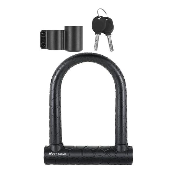 

bike locks 1pc u shape anti-theft lock mountain riding accessory (black)