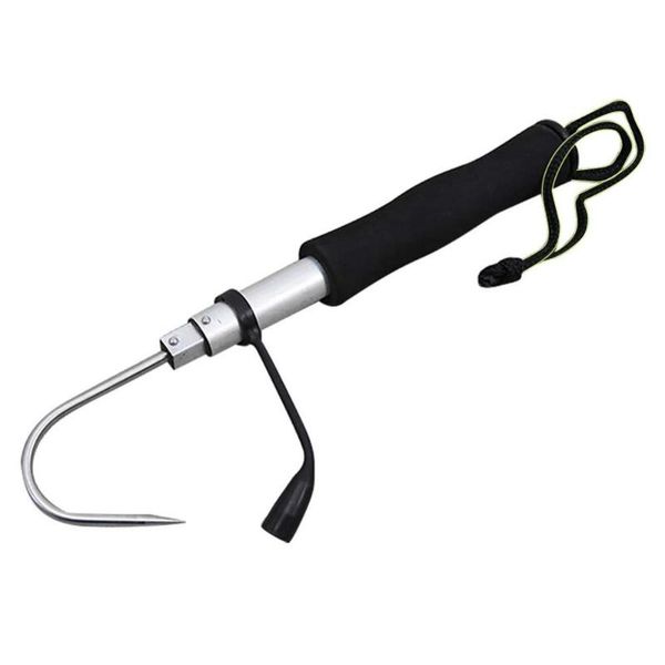 

fishing hooks retractable fish stainless ice sea spear tackle hook #4c13