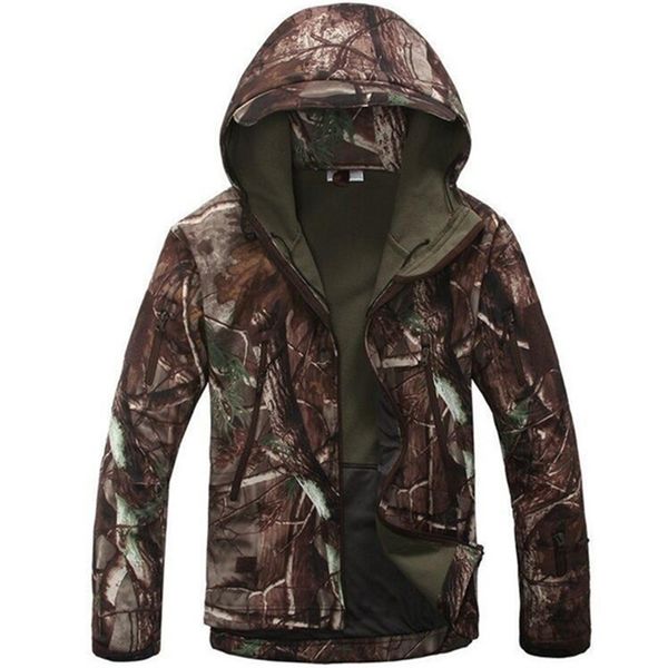 Jaqueta tática dos homens camuflagem roupas exército impermeável multicam macho fleece militar soldado airsoft combat roupas 211126