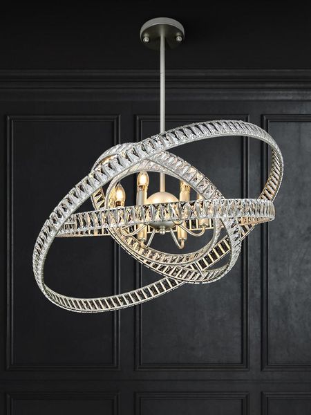 

pendant lamps postmodern light luxury crystal chandelier living room dining bedroom study simple atmospheric
