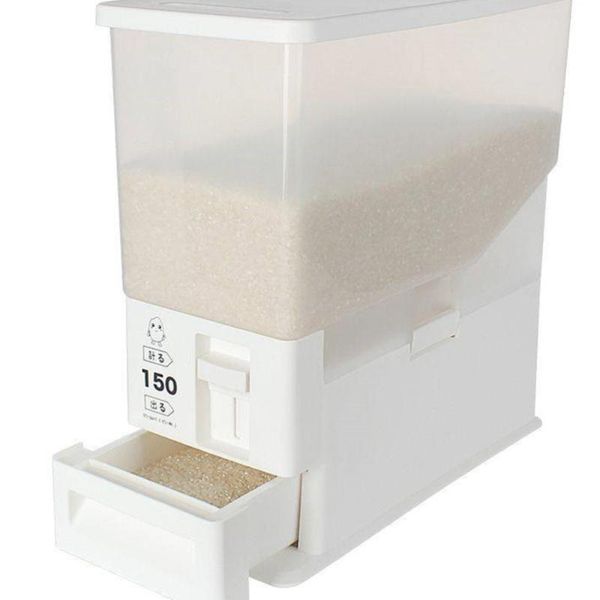 

5kg rice bucket automatic metering container sealed storage box insect-proof grain bin for kitchen restauran dinnerware sets