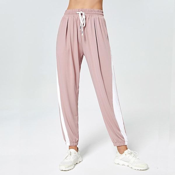 

casual sports running pants for women 2021 fashion fitness exercise workout loose breathable trousers black pink blue yoga outfit