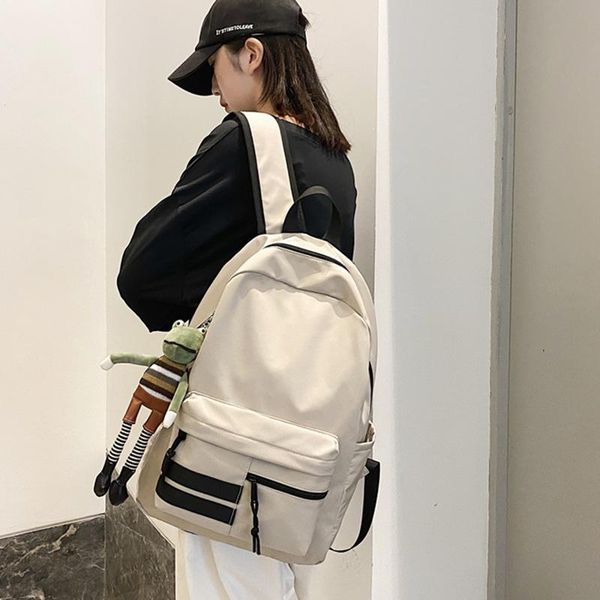

backpack dcimor 2021 products korean casual the large capacity school bags for students pure color women's travel bag
