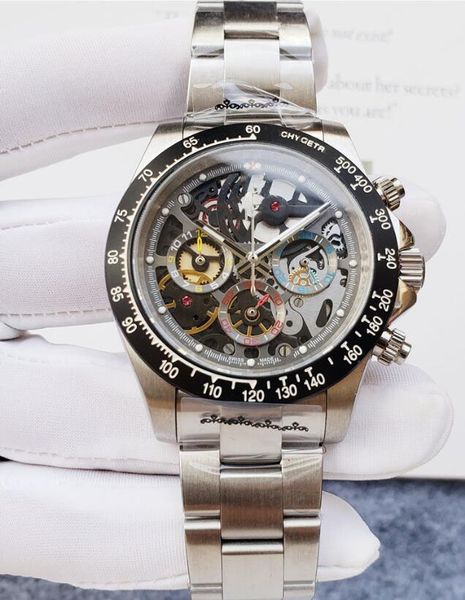Новые мужские часы щедро 40 -мм кварцевые часы из нержавеющей стали керамические сапфировые наручные часы Супер подарок