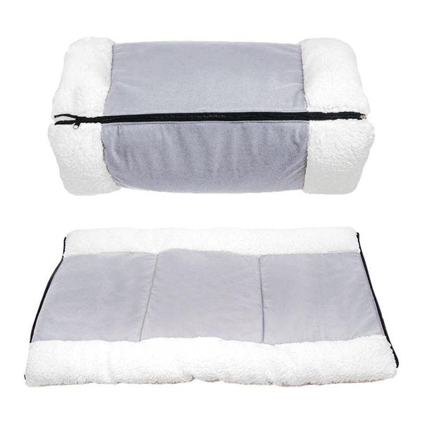 

cat beds & furniture winter warm sleeping bed dual-use both positive negative cute plush with zipper for cats