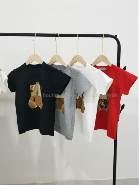 Yaz Bebek Erkek Kız T-Shirt Çocuk Giyim Tee Tshirt Logo Kısa Kollu Üst Çocuk Giysileri