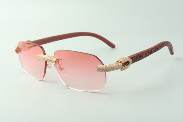 

designer micro-pave diamond sunglasses 3524024 with tiger wood arms glasses,direct sales, size: 18-135mm, White;black