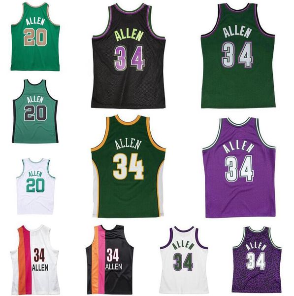 

stitched classic retro jersey ray allen mitchell & ness 1996-97 00-01 06-07 07-08 08-09 13-14 basketball jerseys men women youth s-6xl, Black;red