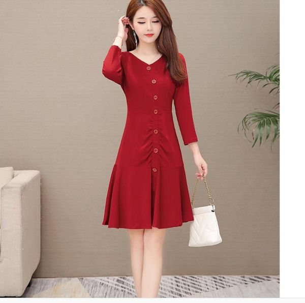 

casual dresses 2021 spring and autumn summer long sleeve women's dress, Black;gray