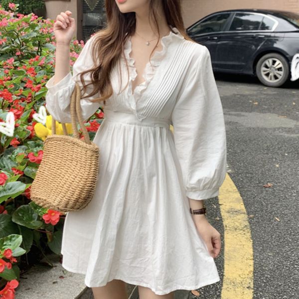 

korean academy sweet style lady from vintage dress mujer spring, Black;gray