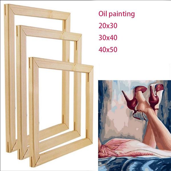 

frames oil frame 30x40cm wooden for canvas painting by numbers diy po inner wall home decoration