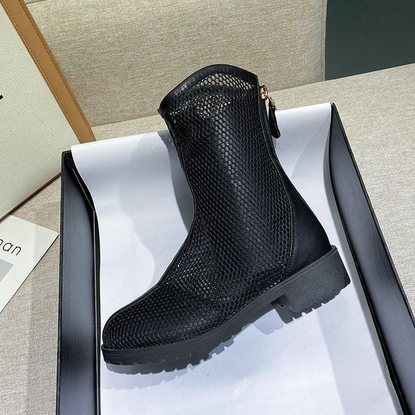 

large size 35-41 2021 summer women's pumps low heels brand shoes for woman hollow cool zipper female comfortable sandals, Black