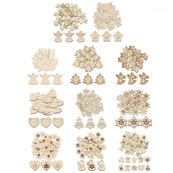 

christmas decorations 50pcs 3cm wood diy xmas tree hanging ornaments pendant home wedding decor navidad decoration1