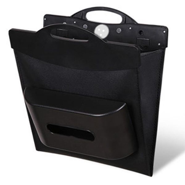 

car organizer led dual-use storage bag vehicle trash with paper box can styling dust case seat back