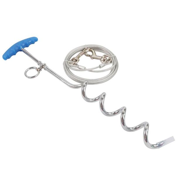 

dog collars & leashes with cable travel practical harness tie out training steel wire pet safety handheld aluminium sheath leash outdoor wal