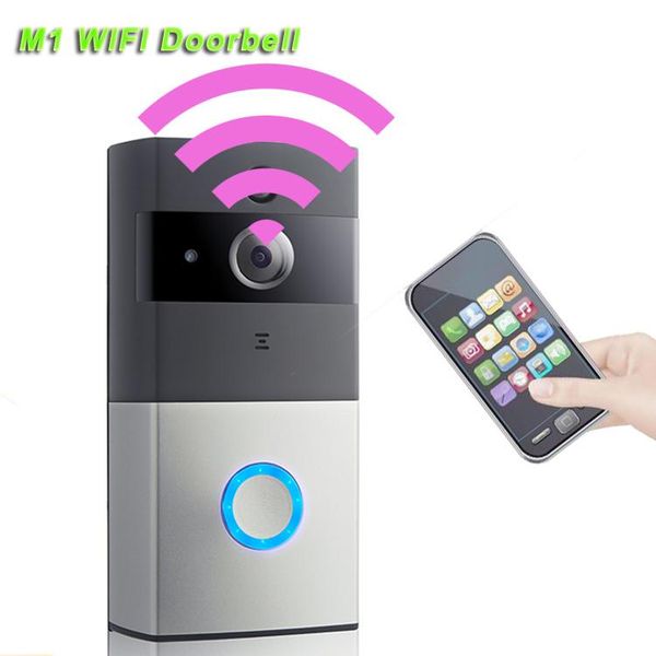 

video door phone doorbell alarm wirelesst 720p hd security camera two-way audio wide-angle lens night visi doorbells