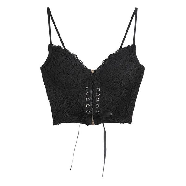 

lace vest wearing camisoles with chest pads for women summer fashion hollow out sweet sleeveless girls 2021 women's tanks & camis, White