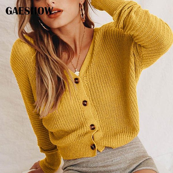 

women's sweaters gaeshow casual cardigan sweater women autumn long sleeve crop lantern coat knitted female jumper ladies, White;black