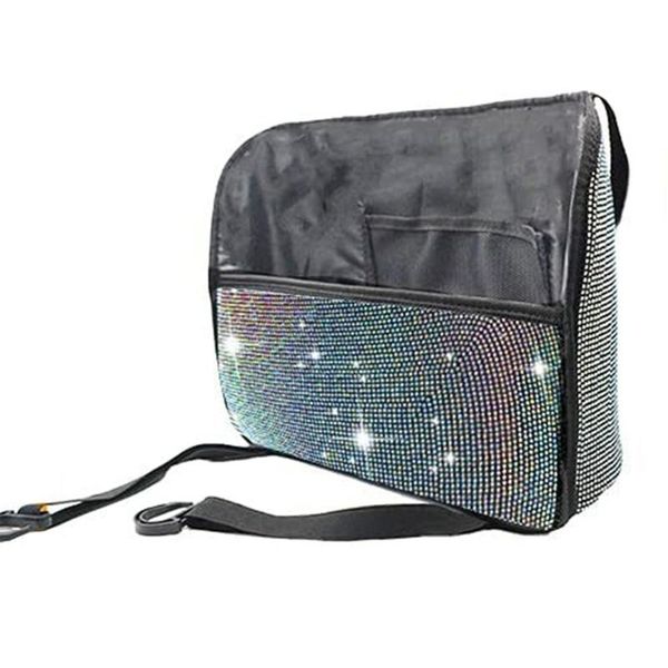 

storage bags net pocket between car seats carry bag middle rear hanging fancy diamond type polyester
