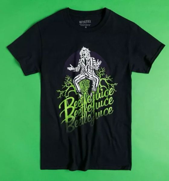 

official black beetlejuice beetlejuice beetlejuice t-shirt, White;black