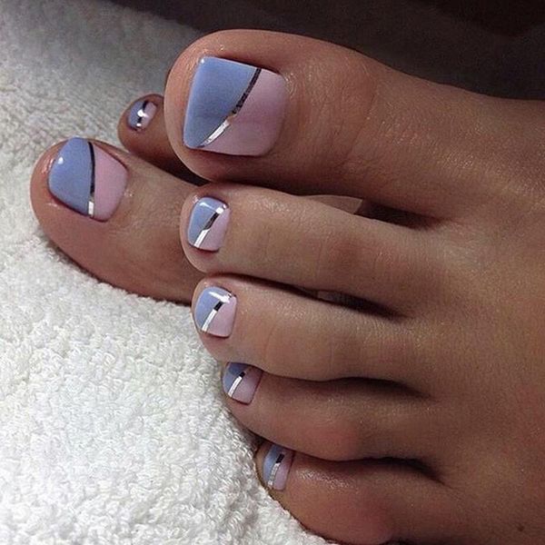 

false nails 24pcs fake with glue toenails summer simple wearing nail art pattern removable press on square dl, Red;gold