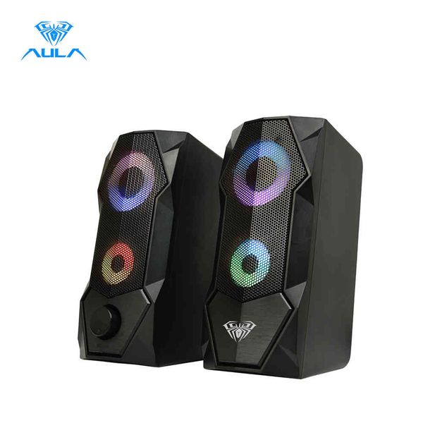 Aula N-301 Speaker aux 3.5mm Stereo Surround Surround Sonters Coluna Som Computer PC Home Notebook TV Altifalantes