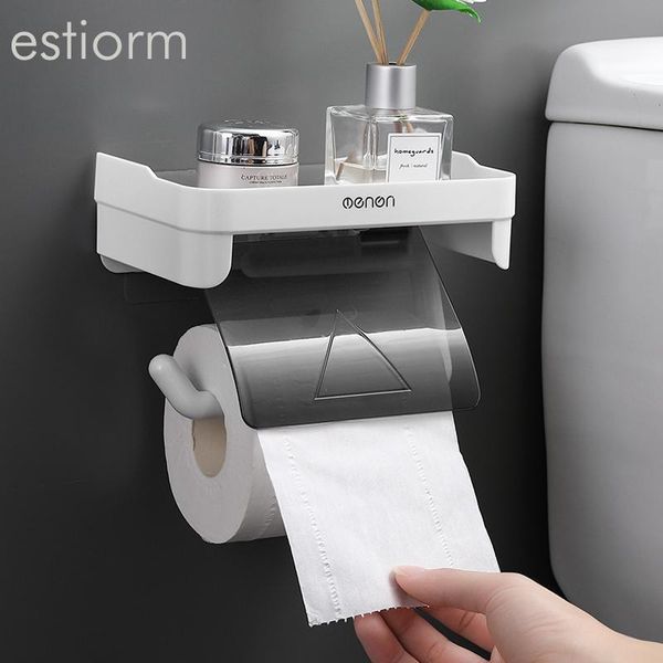 

toilet paper holders waterproof roll holder, wall mount plastic multi-function bathroom storage shelf/rack