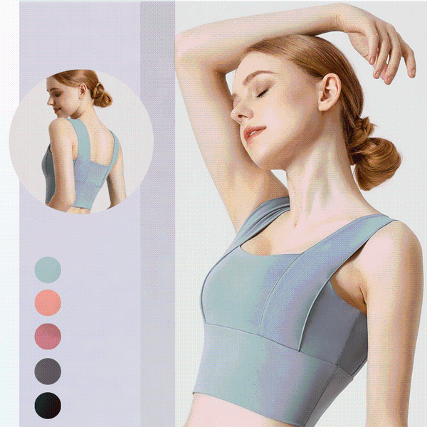 

women wide belt sports bra plus size absorption breathable removable breast pad running fitness gym yoga clothing, White;black
