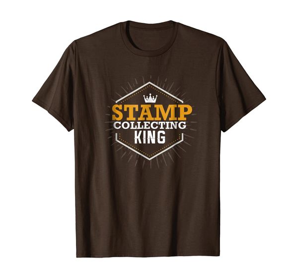 

stamp collecting king t-shirt happy father's day shirt, White;black