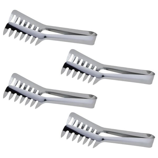 

bag clips 4pcs stainless steel tongs pasta noodle pointed western restaurant tools