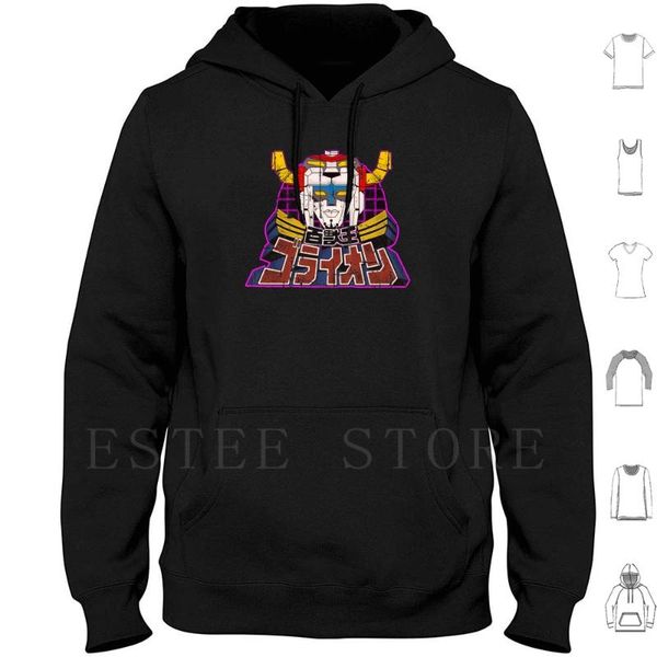 

men's hoodies & sweatshirts color of the universe long sleeve voltron robot space anime manga lion sword retro, Black