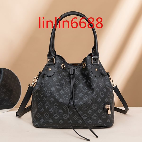 

famous brand bag poker pattern bucket bags fashion diagonal cross women's wallets vintage printed single shoulder large capacity handba