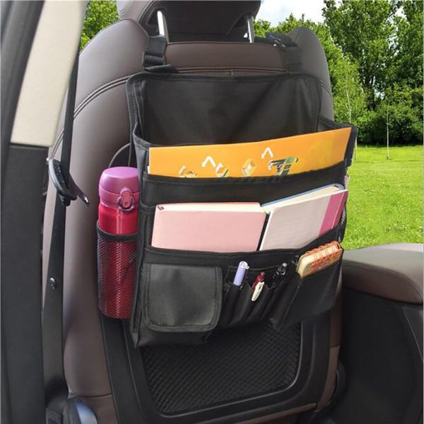 

car organizer portable storage bag oxford cloth seat backrest multi-pocket debris interior