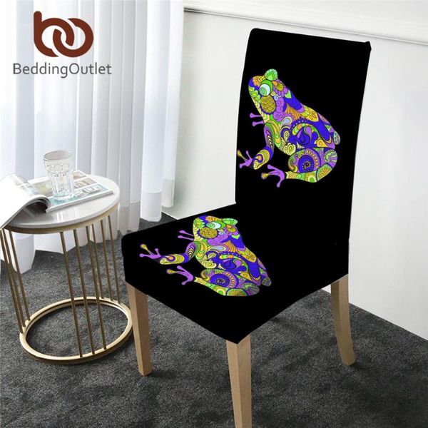 

beddingoutlet frog chair cover animal slipcover purple green seat paisley funda silla watercolor cozy home decor 1pc covers