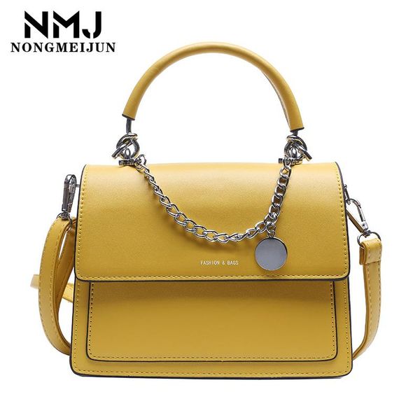 

evening bags fashion women's handbag with chain decoration female bag simplicity high-quality pu leather shoulder women luxury trend
