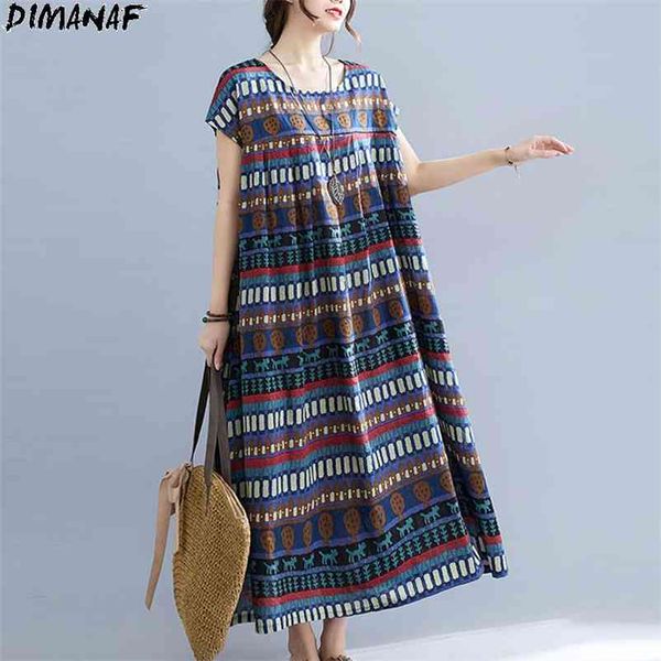 

plus size floral dress vintage beach sundress women sleeveless summer linen oversize 5xl lady blue long 210531, Black;gray